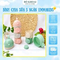 Bình chia sữa 3 ngăn EMMA KIDS - Hộp chia sữa, đựng đồ ăn dặm cho bé - Bố Khoai Store