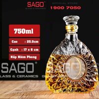 Bình Chiết Rượu , Bình Ngâm Rượu XO 750ml | Nắp Niêm Phong