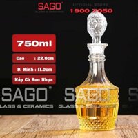 Bình Chiết Rượu , Bình Ngâm Rượu Nắp Nhọn 750ml | Nắp Thủy Tinh Ron Nhựa