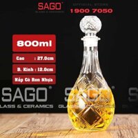 Bình Chiết Rượu , Bình Ngâm Rượu Banh 800ml | Nắp Thủy Tinh Ron Nhựa