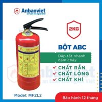 Bình chữa cháy bột ABC 2kg – MFZL2, bình mini, thích hợp cho xe ô tô, phòng trọ nhỏ, nhà bếp