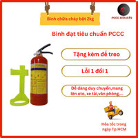 Bình chữa cháy bột ABC 2kg có tem bảo hành 12 tháng dùng cho văn phòng, xe tải...