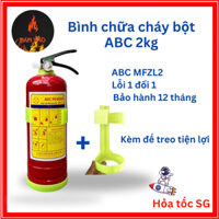 Bình chữa cháy bột ABC 2kg có tem bảo hành 12 tháng dùng cho văn phòng, xe tải...