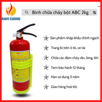 Bình chữa cháy bột ABC 2kg trang bị trên ô tô, xe tải nhỏ, bình cứu hoả 2kg