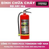 Bình chữa cháy bột ABC 4kg - Tomoken. Sản phẩm có tem kiểm định. Model: TMK-VJ-ABC/4kg