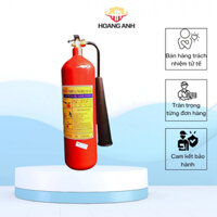 Bình chữa cháy khí co2 mt3 3kg thân hình trụ bằng thép sơn tĩnh điện đỏ dày và nặng, loa phun thiết kế phễu to