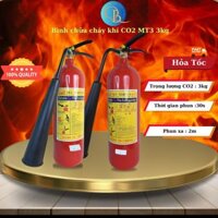 Bình chữa cháy khí CO2 MT3 GNi, Bình cứu hỏa khí CO2 3kg dùng trong nhà xưởng bệnh viện trường học gia đình và chung cư