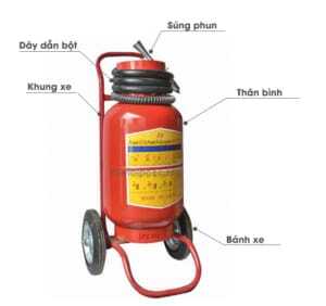Bình chữa cháy xe đẩy bột BC MFTZL35