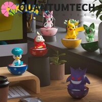 Bình chứa Pikachu QUANTUMTECH, Bức tượng hành động Sylveon Quaxly Gengar, Đồ chơi trẻ em Fuecoco Ngồi thành hàng Búp bê PVC Spratito Đồ chơi mô hình Trang trí nội thất
