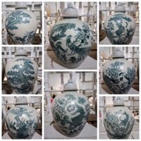 Bình, chum ngâm ruou men rạn 30lit. gốm sứ Bát Tràng