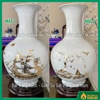 Bình củ tỏi Bát Tràng - Bình hoa dáng tỏi - Hút lộc củ tỏi thuận buồm xuôi gió - Bình phong thuỷ củ tỏi