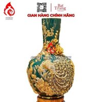 Bình Củ Tỏi Bát Tràng Màu Xanh Lục Bảo Công Hoa Phú Quý 231173