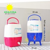 Bình Đá Tròn 10L Có Vòi Hibox Nhựa Hiệp Thành , Đẹp, Hiện Đại, Giữ Đá Lâu- Đồ Gia Dụng Hoacosa