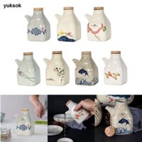 Bình dầu ăn lớn, Hộp đựng Shoyu, Chai đựng dầu gốm phong cách Nhật Bản, Dễ lau chùi và