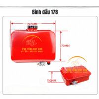 Bình dầu, bình nhiên liệu máy cày, máy xới mini 173-178-186-188