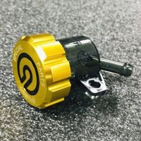 Bình dầu Brembo xám khói nắp nhôm CNC màu vàng