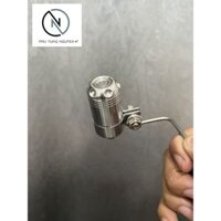Bình dầu inox 304 cnc dáng mici tặng kèm ốc salaya và pát kẹp inox gắn mọi dòng xe