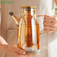 Bình Dầu Nấu Ăn LOMBARD, Hộp Đựng Dầu Ô Liu Chống Rò Rỉ Dung Tích Lớn, Đế Cao Su Dày Không Rách Rót Dầu Thủy Tinh Chịu Nhiệt Cruet Hộp Đựng Nhà Bếp