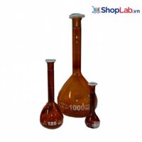 Bình định mức nâu nút nhựa 10ml Onelab