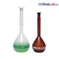 Bình định mức nhựa trong suốt 100ml, NS 12/21 014.03.100 Isolab