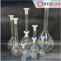 Bình định mức trắng BIOHALL 2L 5L 10L, class A, nút nhựa, vạch sơn xanh, có VAT