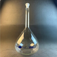 Bình định mức trắng class A, nút nhựa (BIOHALL - GERMANY) 2000ml, 5000ml, 10000ml - LABHN