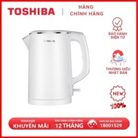 Bình đun nước, Ấm đun siêu tốc Toshiba KT-15DS1PV - 1.5 lít - Ruột bình inox 304 cao cấp - Hàng chính hãng