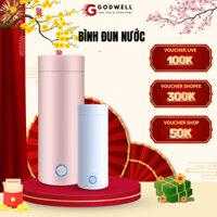 Bình đun nước mini GODWELL siêu tốc trong 5 phút, pha cà phê, pha trà, làm sữa nóng nhanh chóng, dung tích 400ml