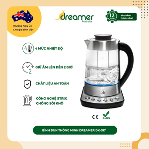 Bình đun nước siêu tốc Dreamer DK-S17D - 1.7L, 1800W