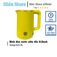 Bình đun nước siêu tốc G.Duck chú vịt vàng dễ thương 2L, Ấm đun nước tự động thép 304 chống gỉ sét -SHINSTORE
