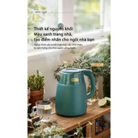 Bình đun nước siêu tốc màu xanh đa chức năng Bear (HH)