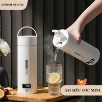 Bình Đun Nước Siêu Tốc Mini Du Lịch Mini INOX 316 Cao Cấp 500ml Có Quai Xách