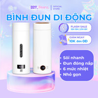 Bình đun nước siêu tốc mini du lịch bình nước đa năng giữ nhiệt 330ml 500ml tự ngắt khi sôi, bảo hành 6 tháng