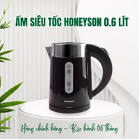 Bình đun nước siêu tốc HONEYSON K62, dung tích 0.6 Lít, công suất 1000W cách nhiệt, chống han gỉ, dẫn nhiệt tốt