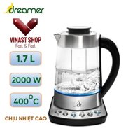 Bình đun nước thông minh Dreamer DK-S17 - Ấm siêu tốc thủy tinh thông minh điều chỉnh nhiệt độ