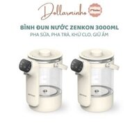 Bình Đun Nước Zemkon 3000ML Giữ Nhiệt Cả Ngày, Khử Clo, 12 Mức Nhiệt, Đun Siêu Tốc, Pha Sữa Trà Cafe