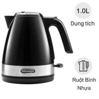 Bình đun siêu tốc 1 lít Delonghi KBLA2000.BK - Thương Hiệu Ý