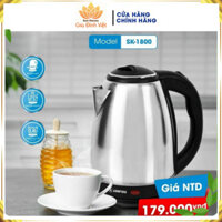 Bình Đun Siêu Tốc 1.8L ASANZO -  SK-1800 (INOX) - Ấm Siêu Tốc ASANZO CHÍNH HÃNG - BẢO HÀNH 12 THÁNG