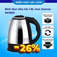 Bình đun siêu tốc 1.8L inox Asanzo SK1800