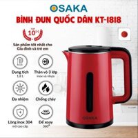 BÌNH ĐUN SIÊU TỐC 3 LỚP INOX KT1818 (ĐỎ) – OSAKA
