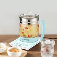 Bình đun siêu tốc, ấm siêu tốc, Ấm điện đa năng Rapido RMK0818-S 10 chế độ nấu. Có thể ăn lẩu, kho thịt, pha cafe...