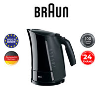 Bình Đun Siêu Tốc Braun WK 300 ONYX - 1.7L Đen - Hàng Chính Hãng