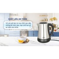 Bình đun siêu tốc Hafele 1.7 lít HS-K1703X công suất 2200w, dung tích 1.7l, chất liệu inox 304