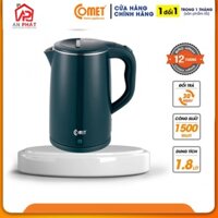 Bình đun siêu tốc inox 304 1.8L Comet CM8218 - Hàng Chính Hãng Bảo Hành 12 Tháng