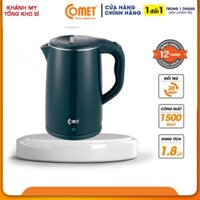 Bình đun siêu tốc inox 304 1.8L Comet CM8218 - Hàng Chính Hãng Bảo Hành 12 Tháng