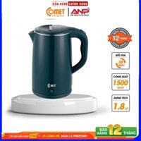 Bình đun siêu tốc inox 304 1.8L Comet CM8218 - Hàng Chính Hãng Bảo Hành 12 Tháng