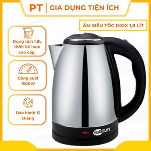 Bình đun Siêu Tốc Inox Bigsun KB-1500 - 1.7L, 1500W
