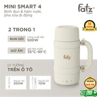 Bình Đun Sôi Và Hâm Nước Pha Sữa Fatz baby Mini Smart 4 Phiên Bản dùng trên Ô Tô, DT lớn 600ml