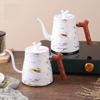 Bình đun trà, cafe bằng thép không dỉ, phong cách Bắc Âu, dung tích 600ml