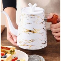 Bình đun trà, cafe bằng thép không dỉ, phong cách Bắc Âu, dung tích 600ml
